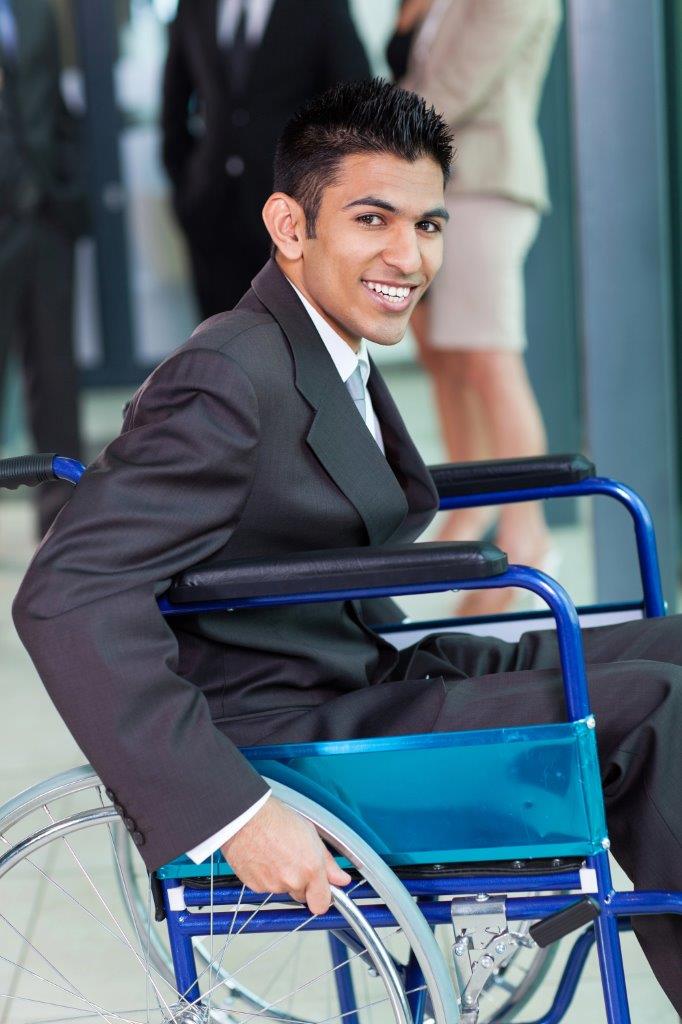 Man sitting on Wheel Chair
