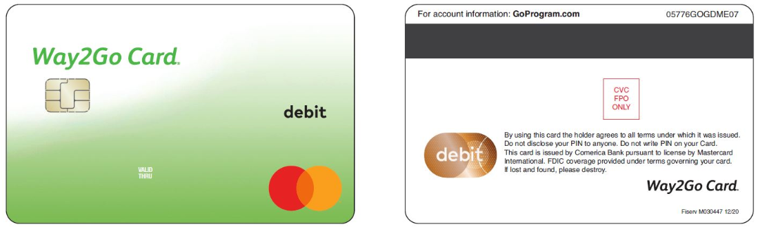 debit card front and back